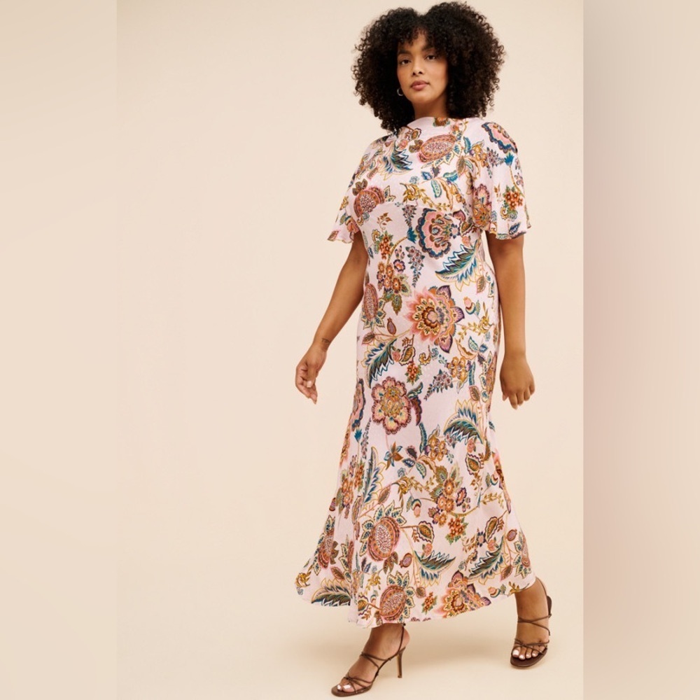 NWT Size 4 - Kachel Flutter-Sleeve Slip Dress - Picture 9 of 16